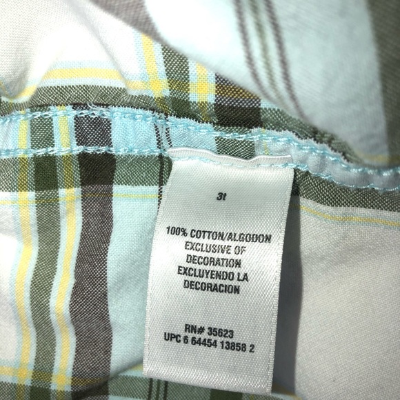 🛍Carter’s button down plaid shirt - Size 3T - Picture 6 of 6